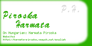 piroska harmata business card